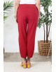 Pantalon stretch rouge