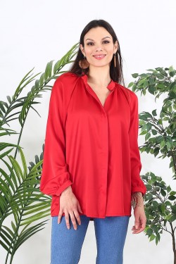 Chemise fluide rouge