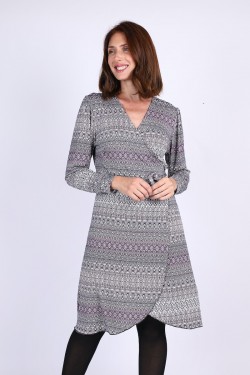 Robe fluide imprimé pois de couleur multicolore Femme Multiples