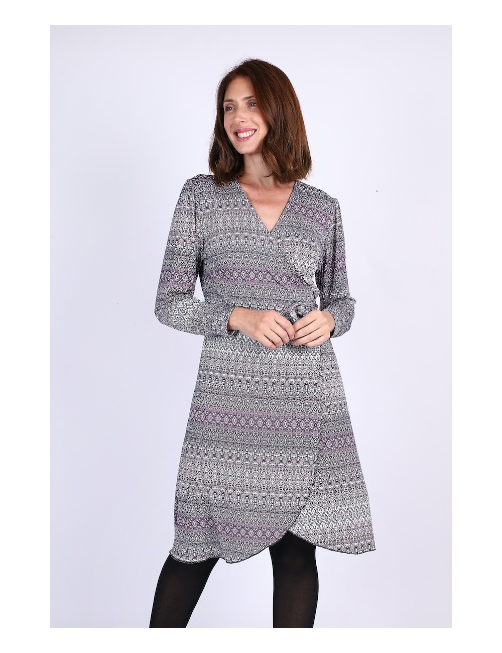 Robe fluide imprimé pois de couleur multicolore Femme Multiples