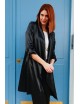 Veste longue ouverte en satin noir Multiples