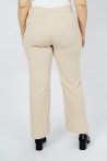 Pantalon Taille Haute Stretch en Beige pour Femme