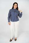 Chemise Femme Bleue Cintrée Imprimée - Style et Qualité