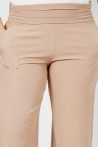 Pantalon de Tailleur Stretch Femme en Nude: Confort & Style Français