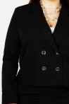 Veste Femme Noire Courte Croisée – Achetez en Ligne