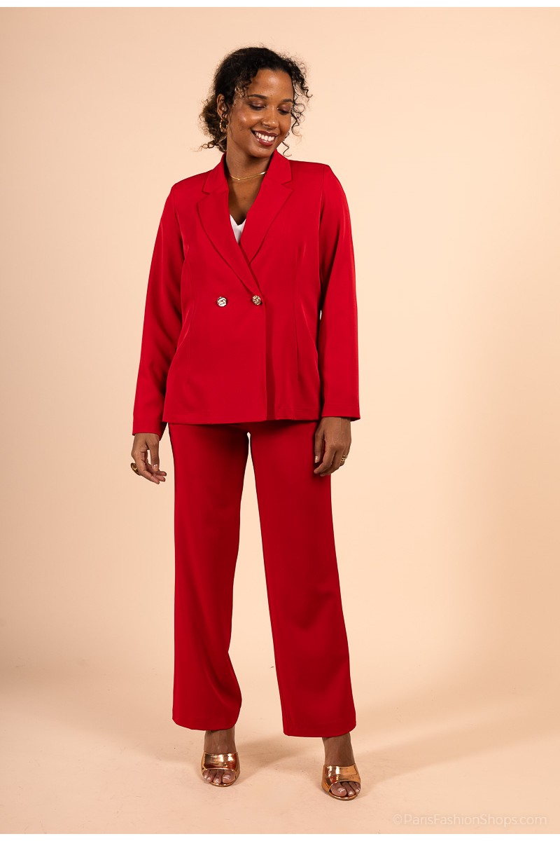 Veste de tailleur femme rouge