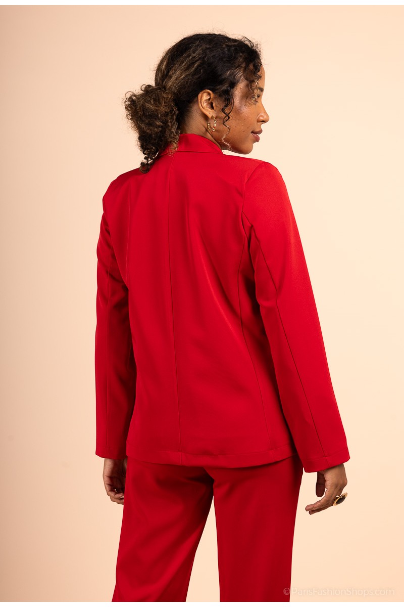 Veste de tailleur femme rouge