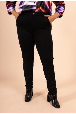 Pantalon legging noir taille mi-haute